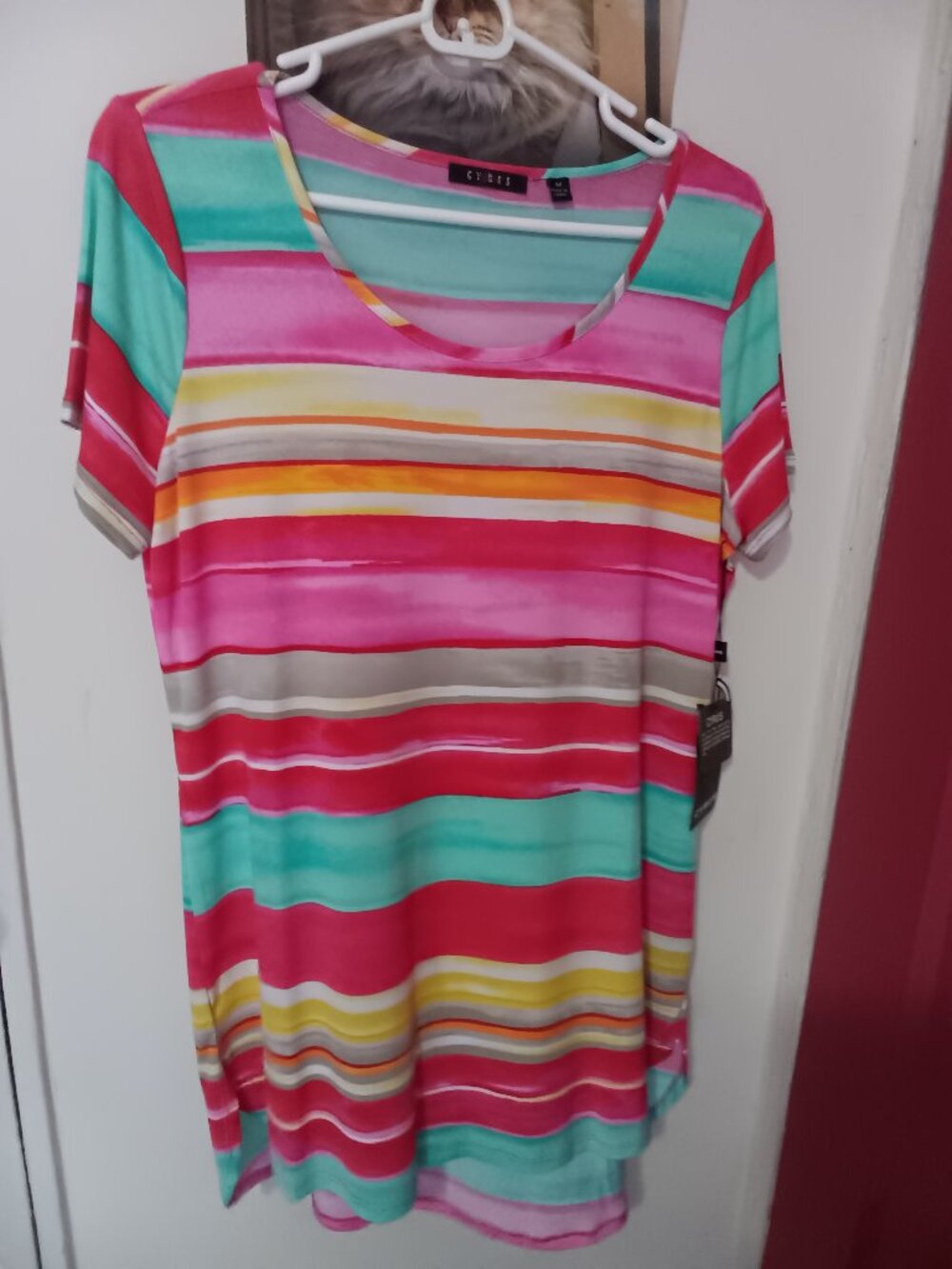Cyrus Multi Color Stripe Tunic.  Size M